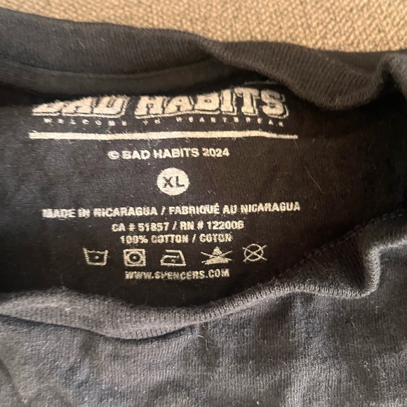 Bad Habit Black Graphic Tee - Picture 2 of 3